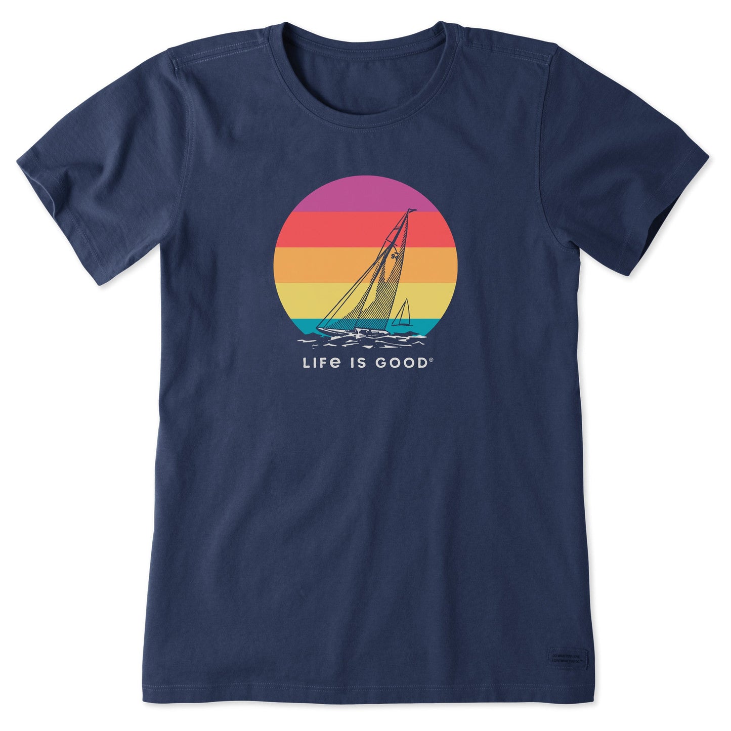 Women's Sailboat Sunset Short Sleeve Crusher Tee