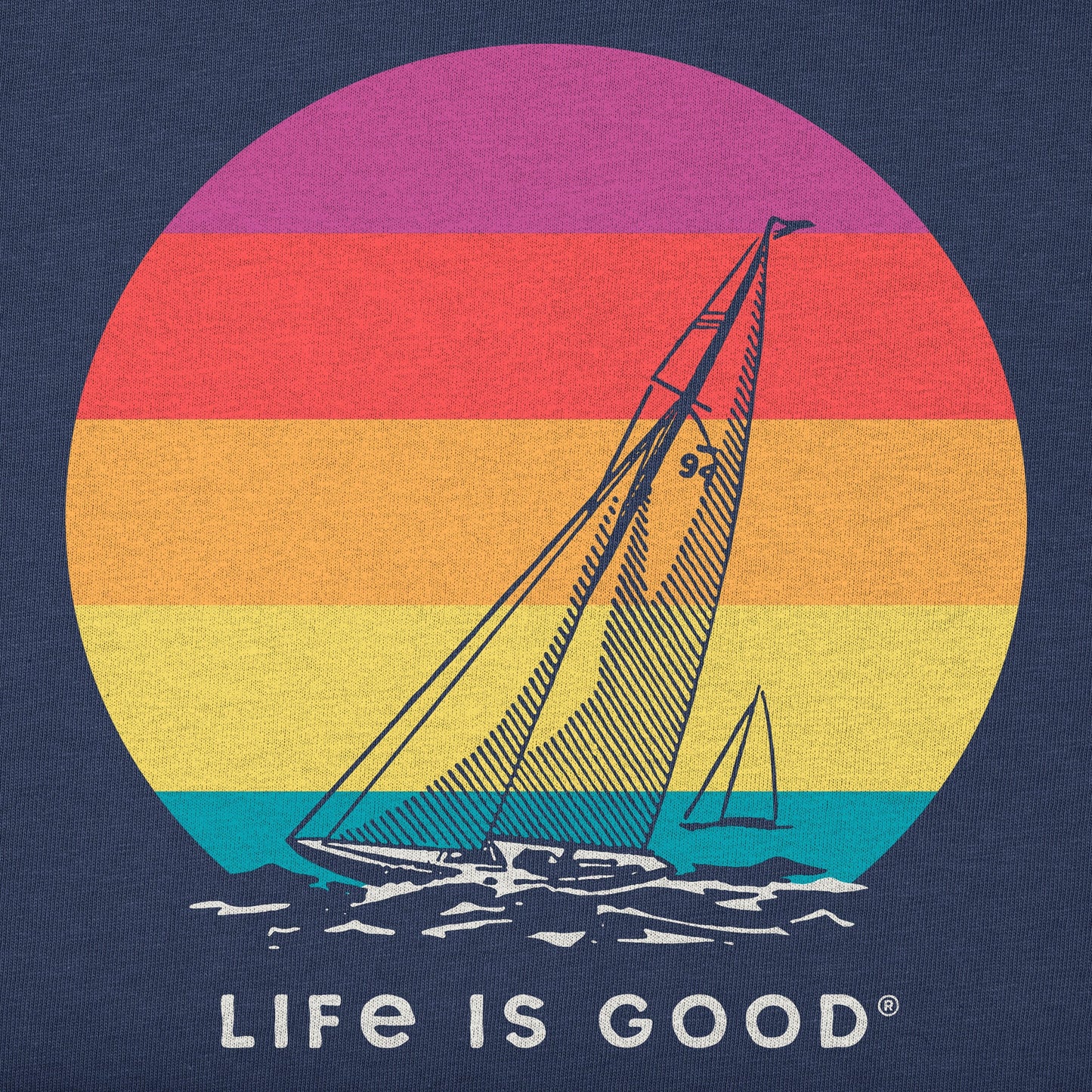 Women's Sailboat Sunset Short Sleeve Crusher Tee