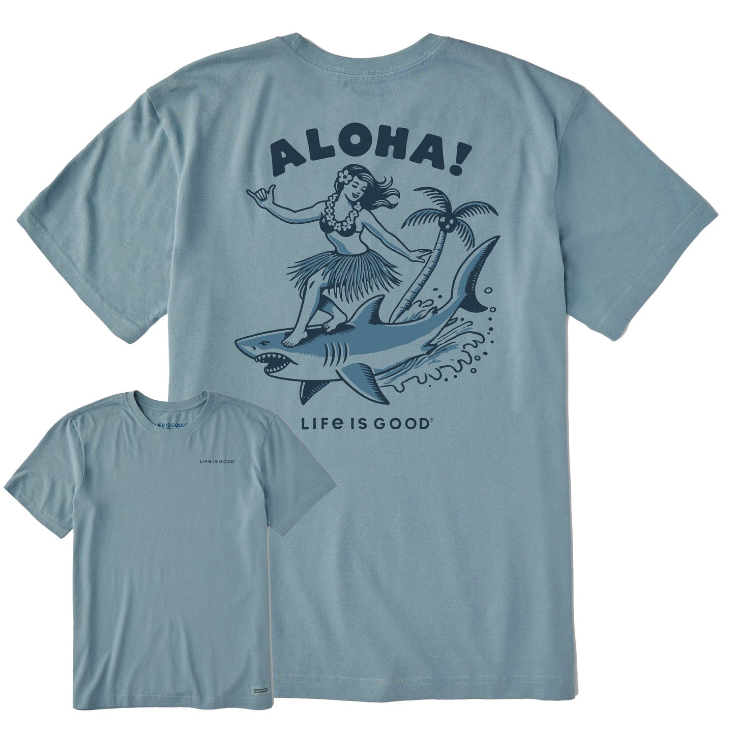 Men's Aloha Shark Short Sleeve Crusher Tee