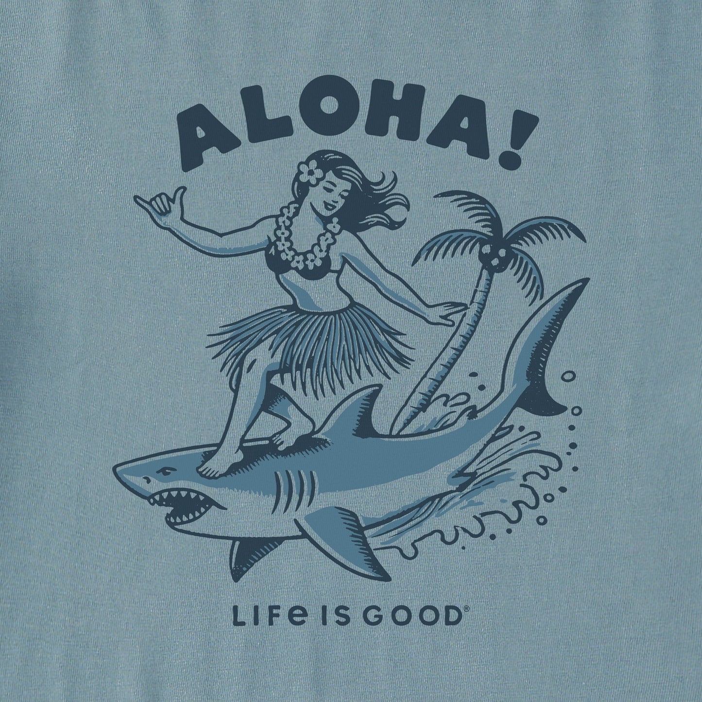 Men's Aloha Shark Short Sleeve Crusher Tee