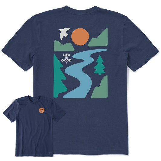Men's River and Trees Short Sleeve Crusher Tee