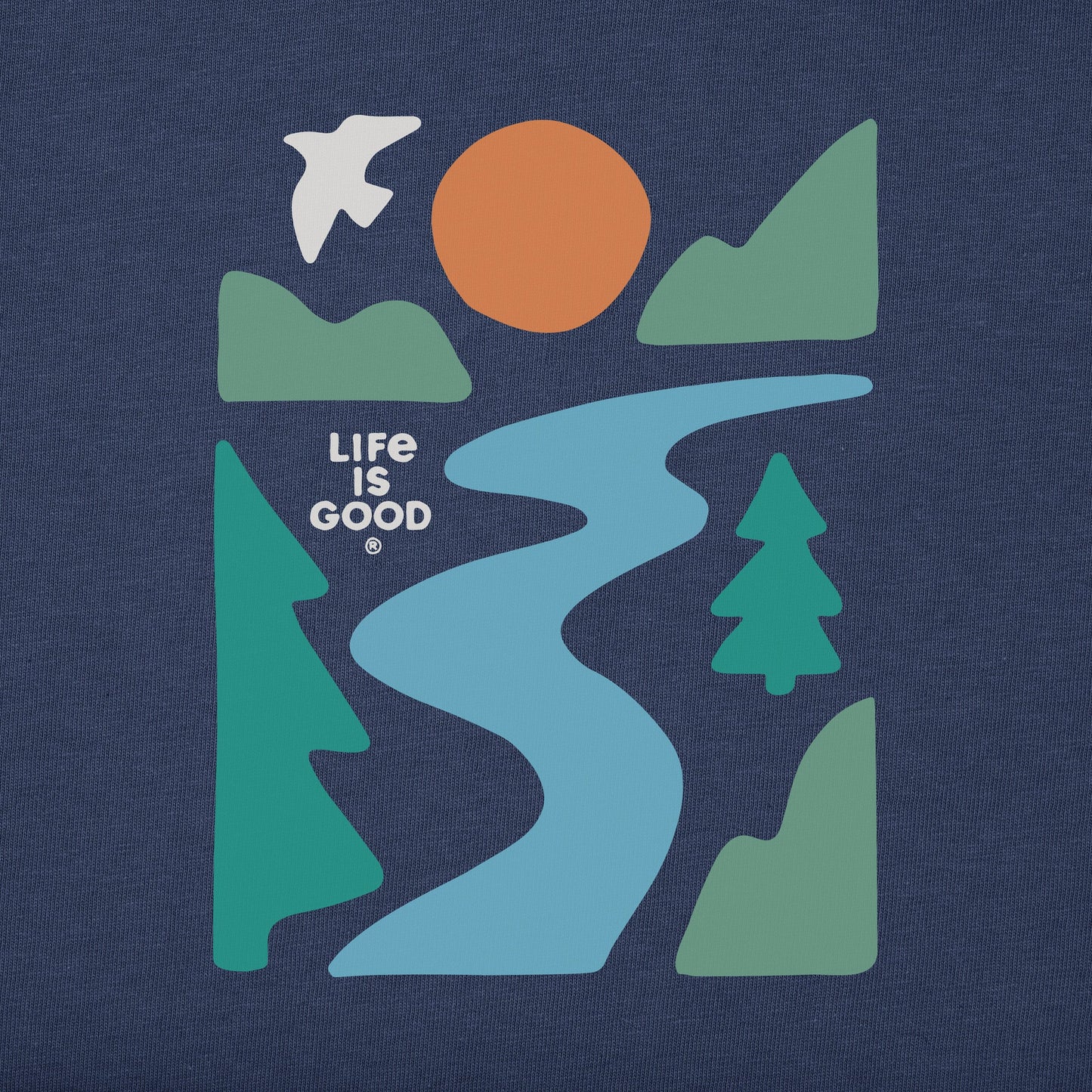 Men's River and Trees Short Sleeve Crusher Tee