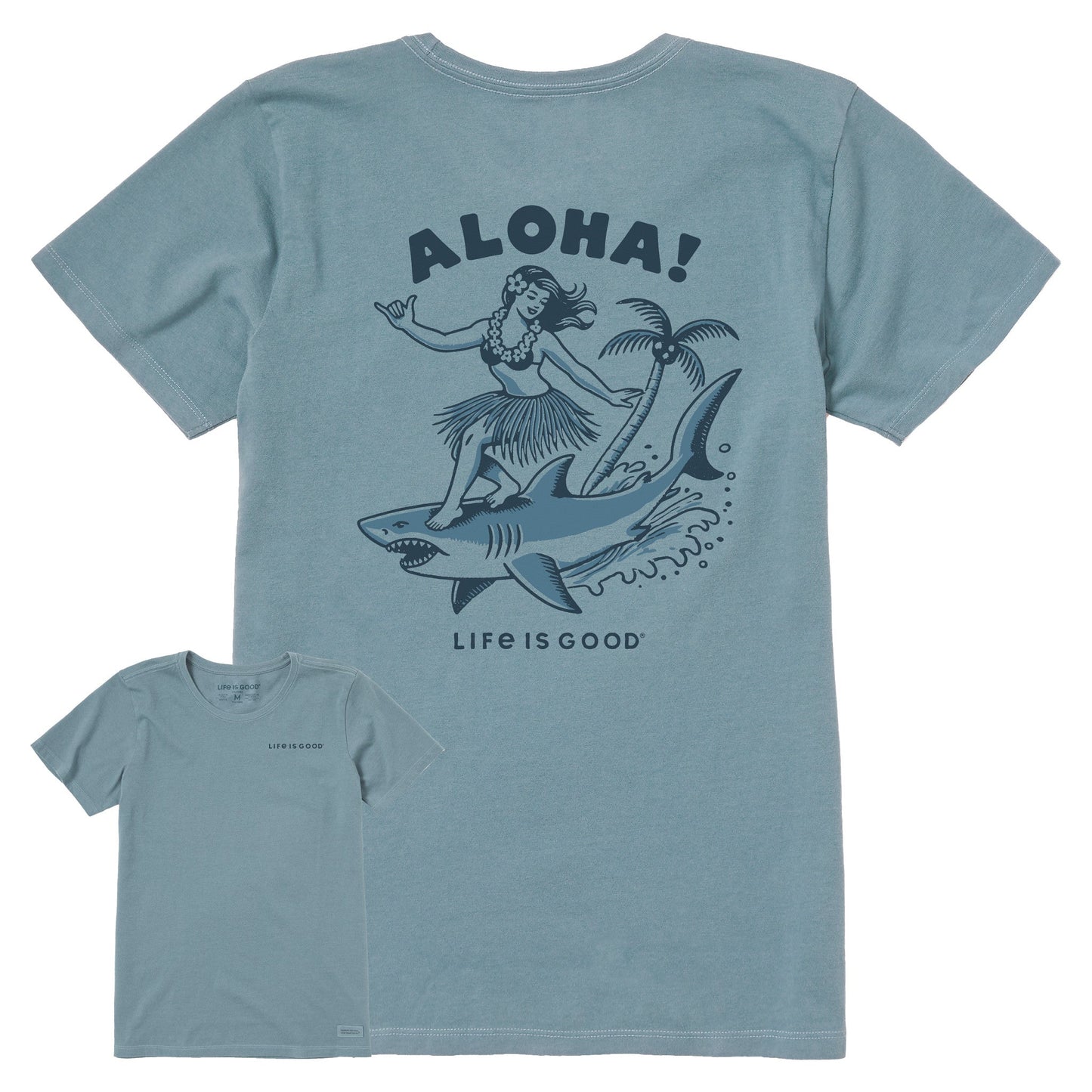 Women's Aloha Shark Short Sleeve Crusher Tee