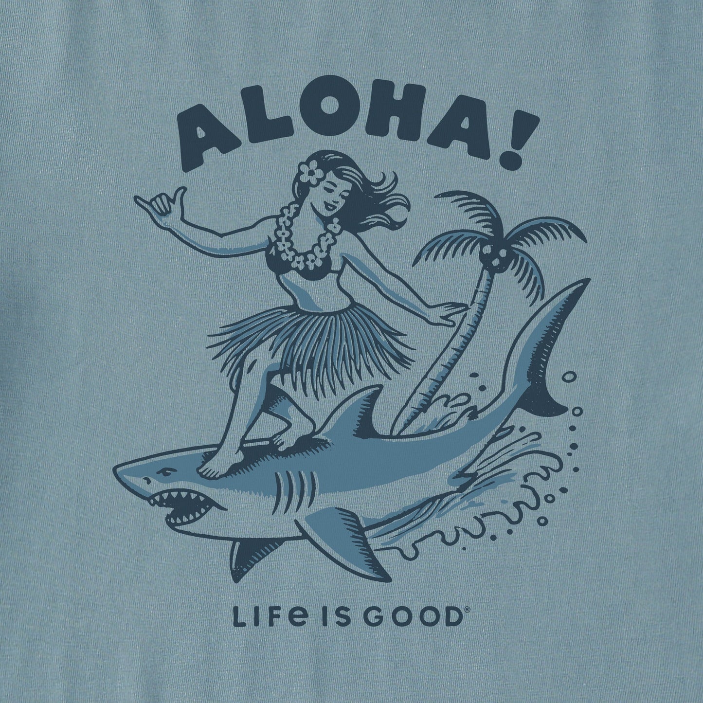 Women's Aloha Shark Short Sleeve Crusher Tee