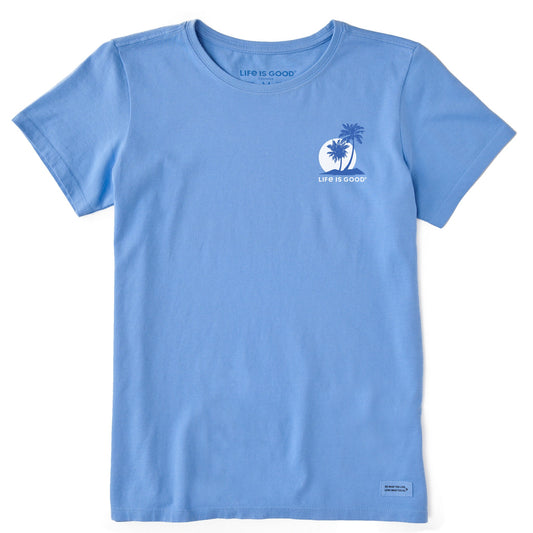 Women's Two Sunset Palms Short Sleeve Crusher Tee