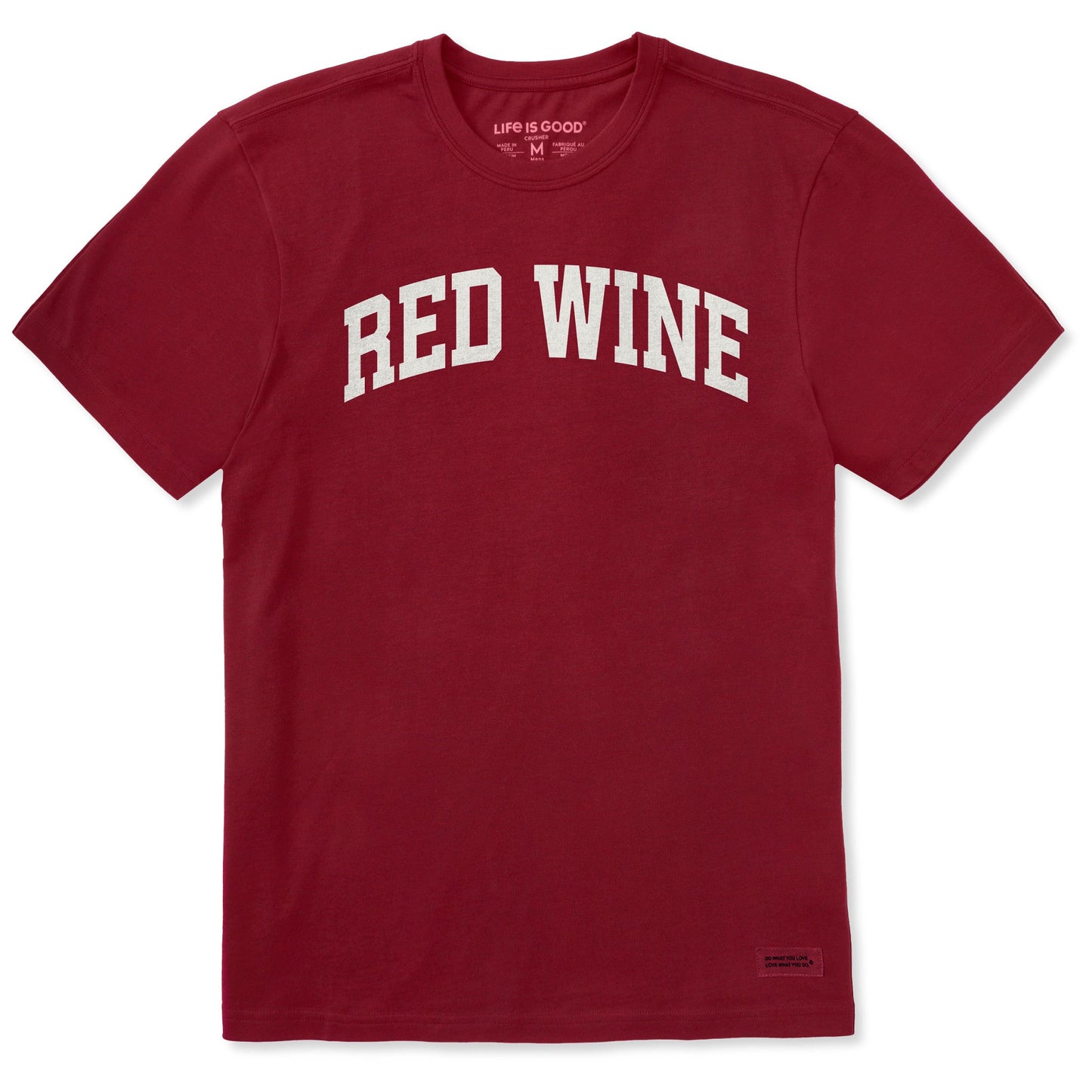 Men's Red Wine Arch Short Sleeve Crusher Tee