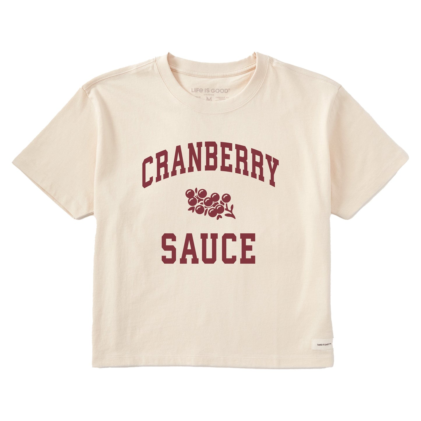 Women's Cranberry Sauce Arch Short Sleeve Crusher Boxy Tee
