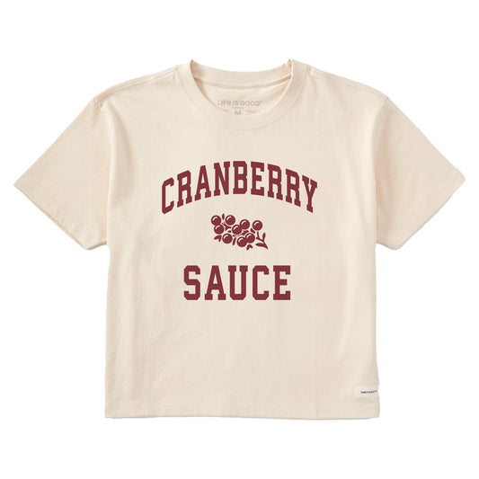 Women's Cranberry Sauce Arch Short Sleeve Crusher Boxy Tee