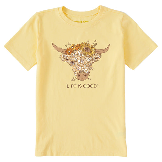Kids Highland Cow Short Sleeve Crusher Tee