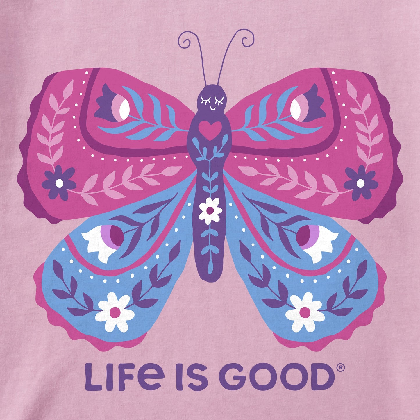 Kids Butterfly Flowers Short Sleeve Crusher Tee