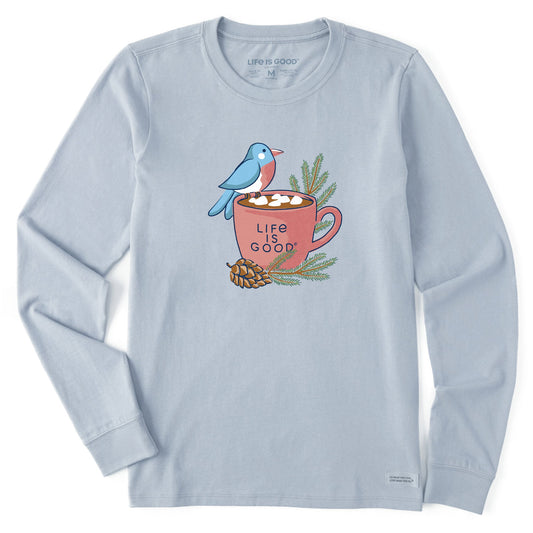 Women's Cocoa Bird Long Sleeve Crusher Tee