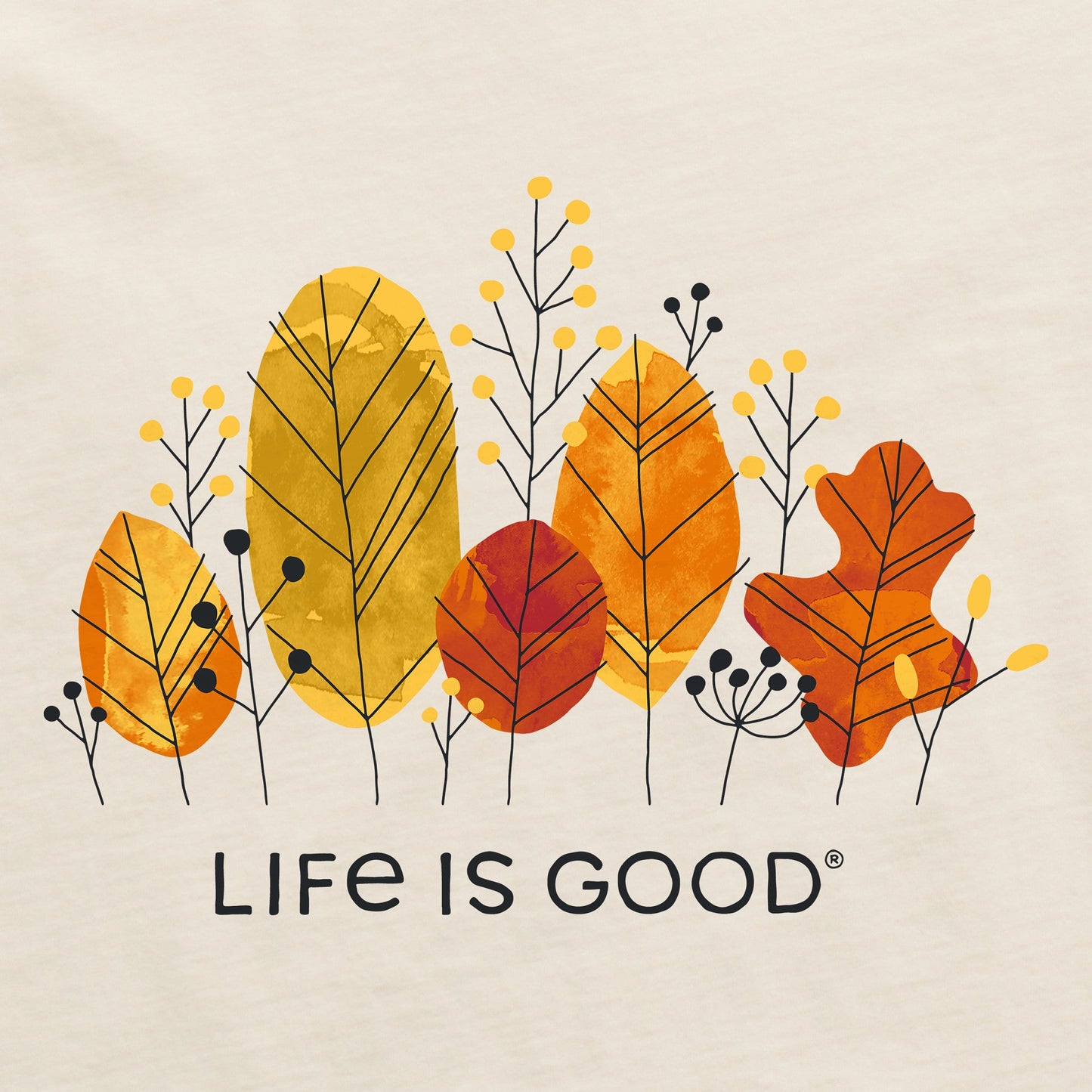 Women's Autumn Leaf Lineup Short Sleeve Crusher Tee