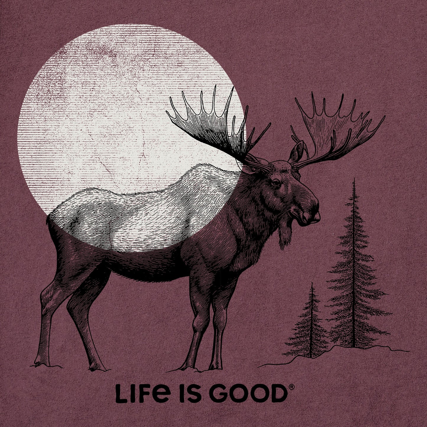 Men's Moose Sunrise Short Sleeve Crusher Tee