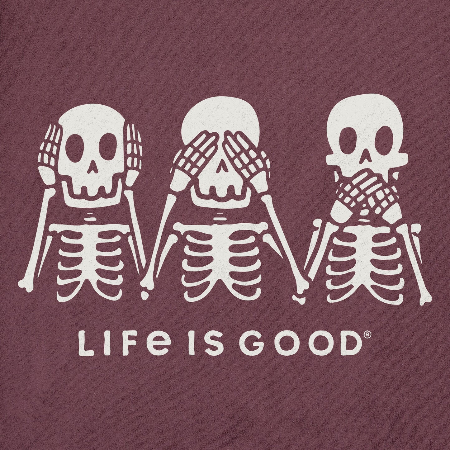 Men's Hear No Skeletons Short Sleeve Crusher Tee