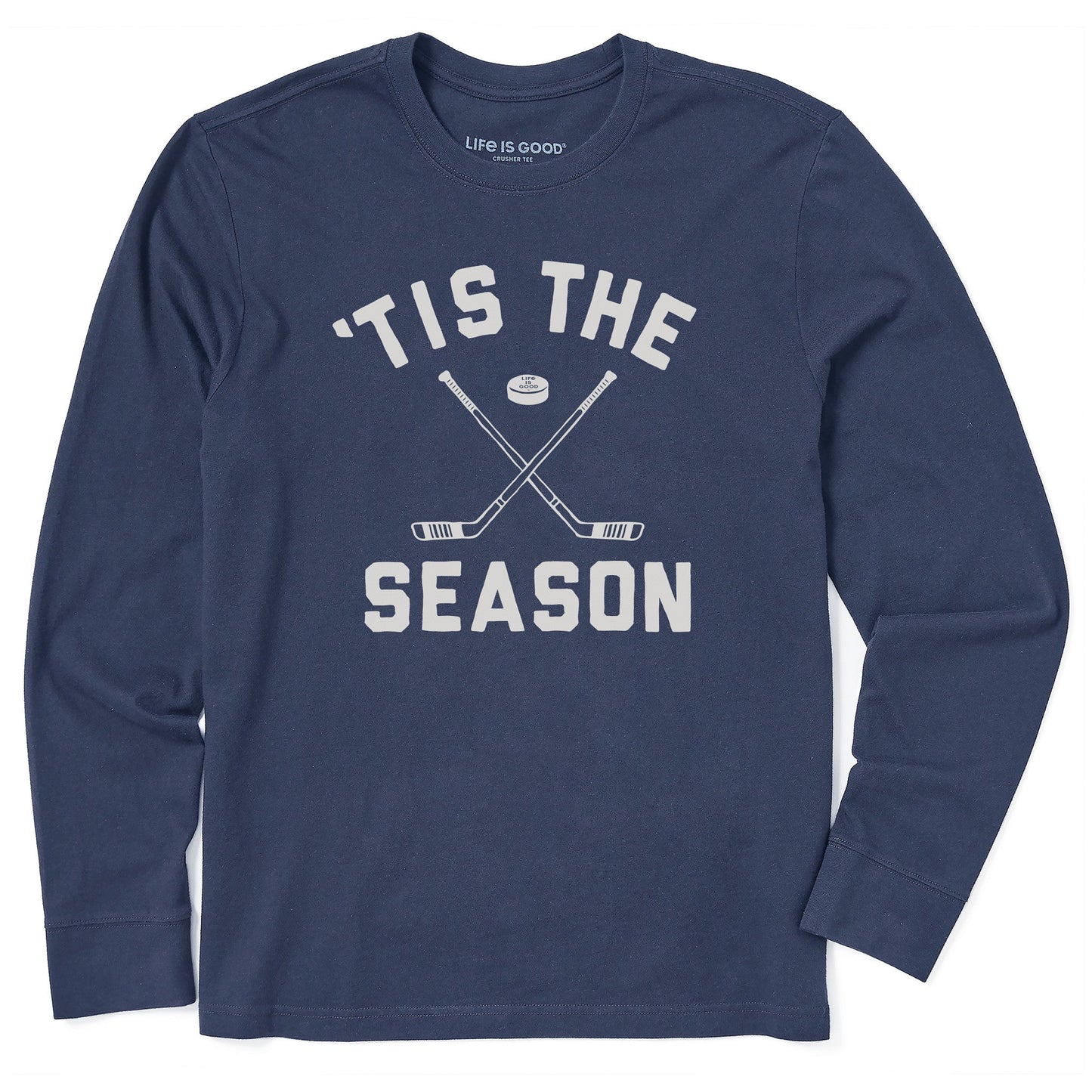 Men's Tis the Season Hockey Long Sleeve Crusher Tee
