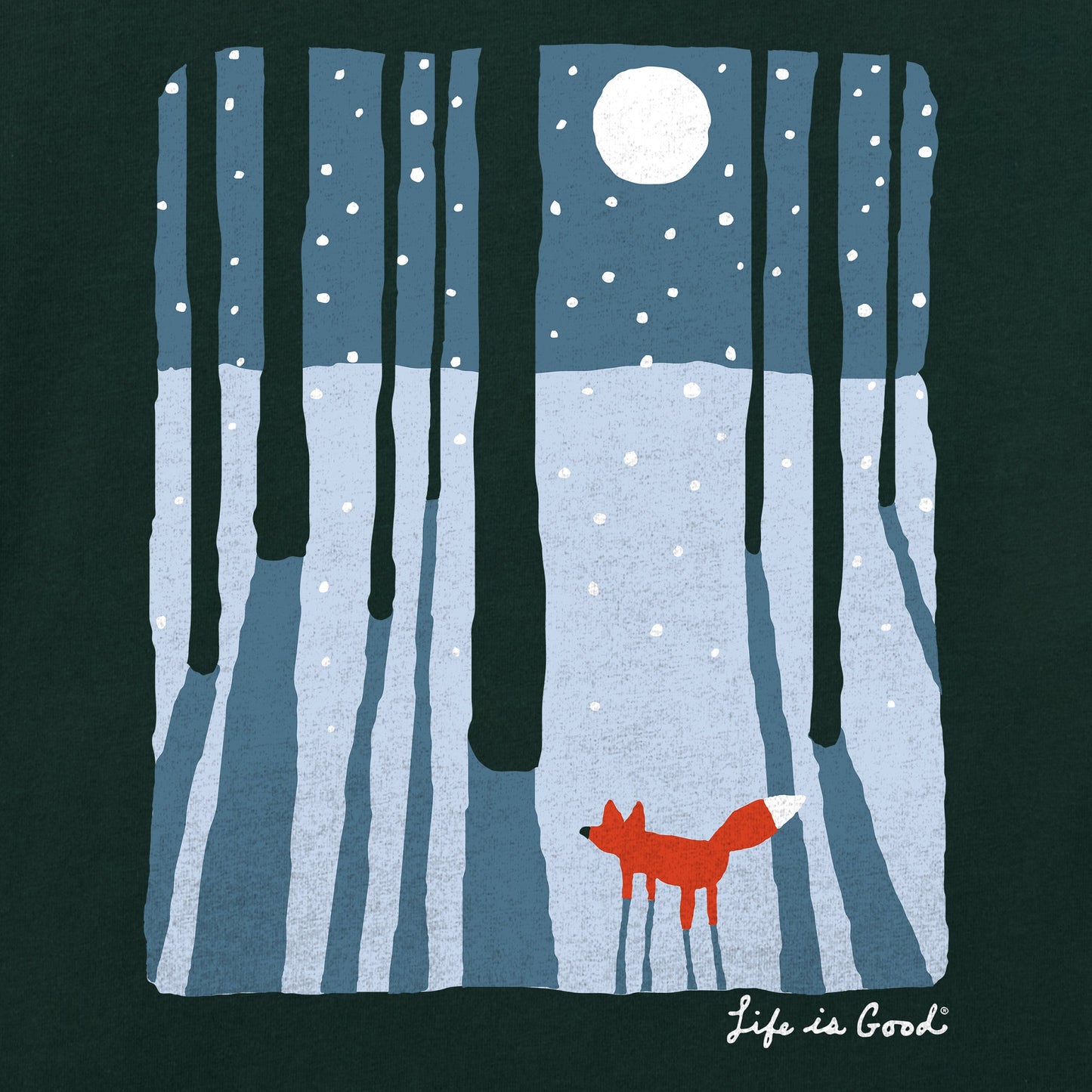 Women's Fox in the Moonlight Long Sleeve Crusher Tee
