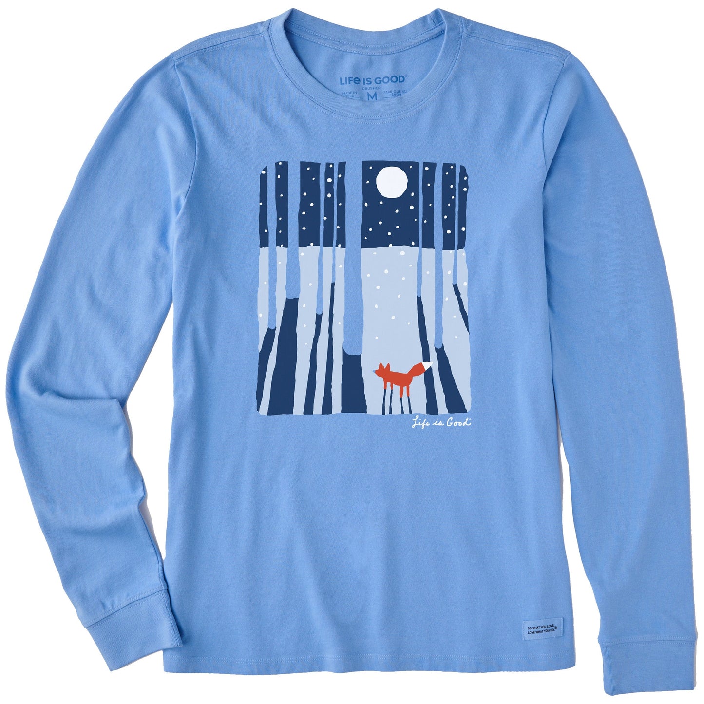 Women's Fox in the Moonlight Long Sleeve Crusher Tee