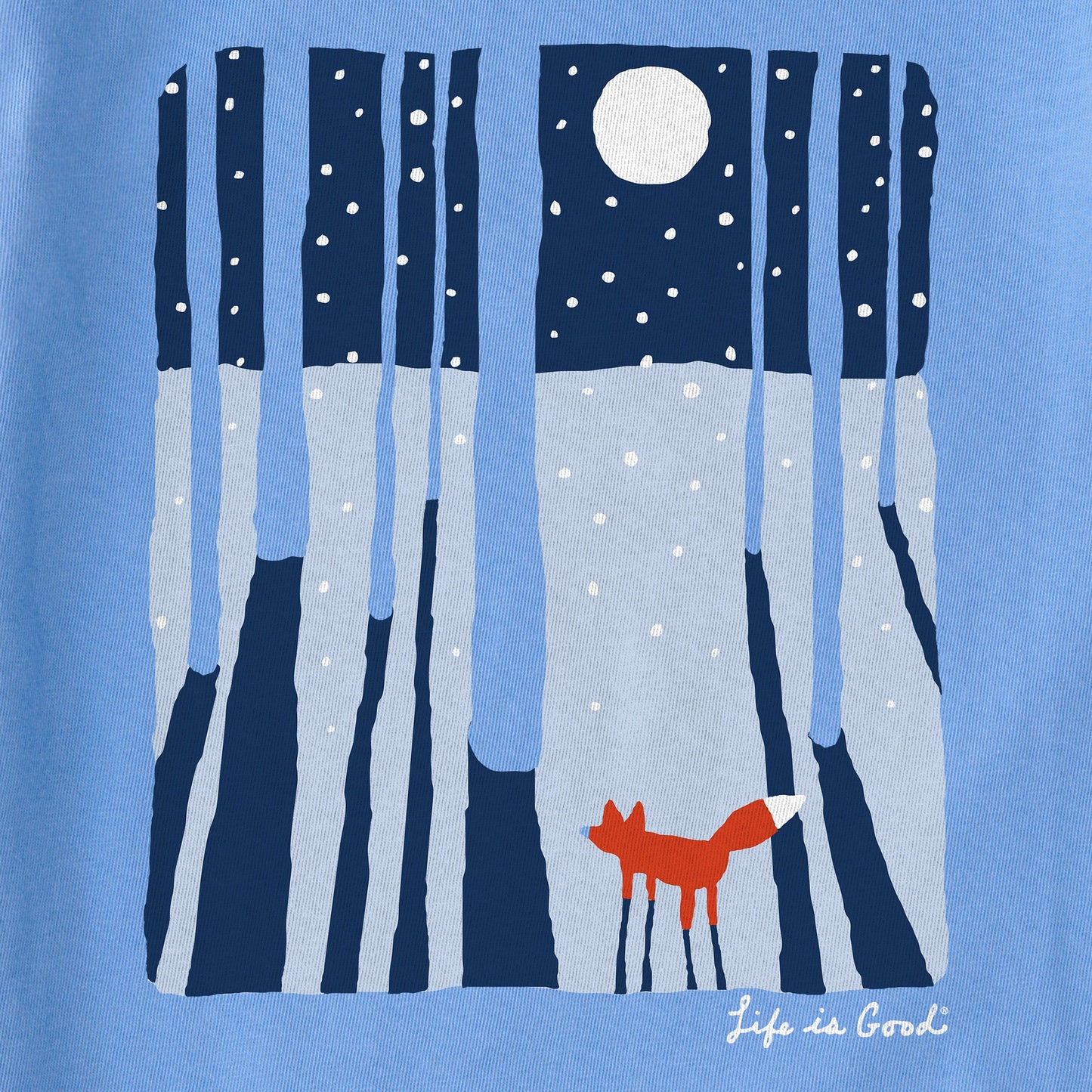 Women's Fox in the Moonlight Long Sleeve Crusher Tee