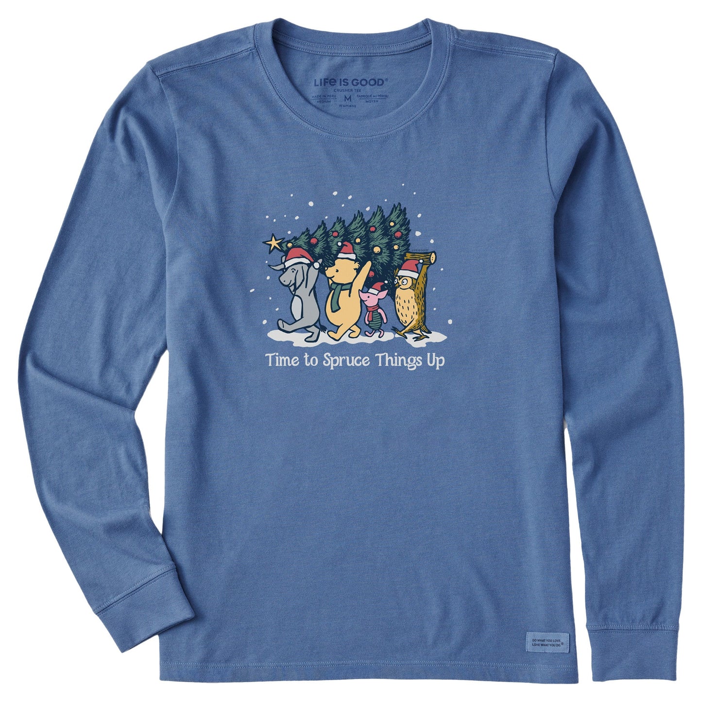 Women's Time to Spruce Things Up Winnie Long Sleeve Crusher Tee