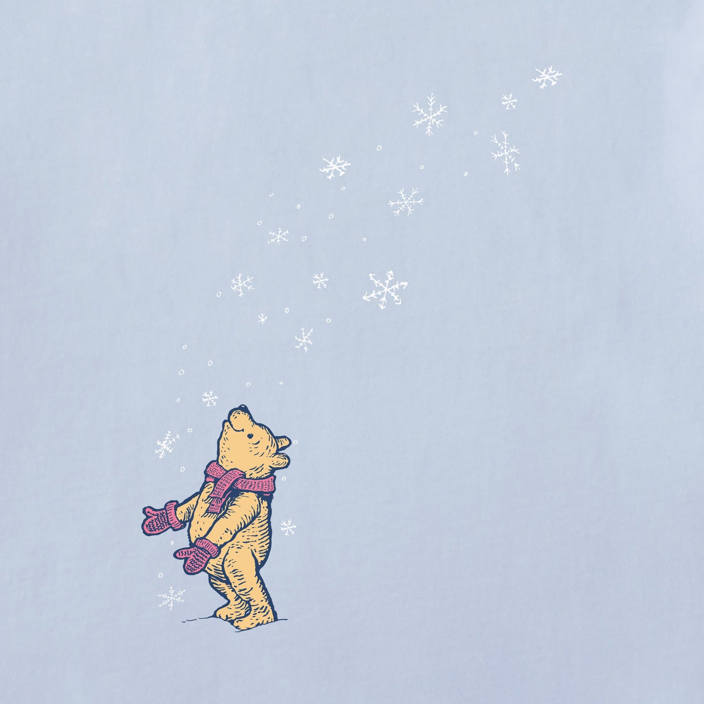 Women's Winnie Winter Snowflakes Long Sleeve Crusher Tee