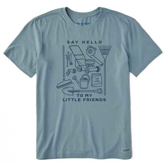 Men's Say Hello to my Little Yardwork Friends Short Sleeve Crusher Tee