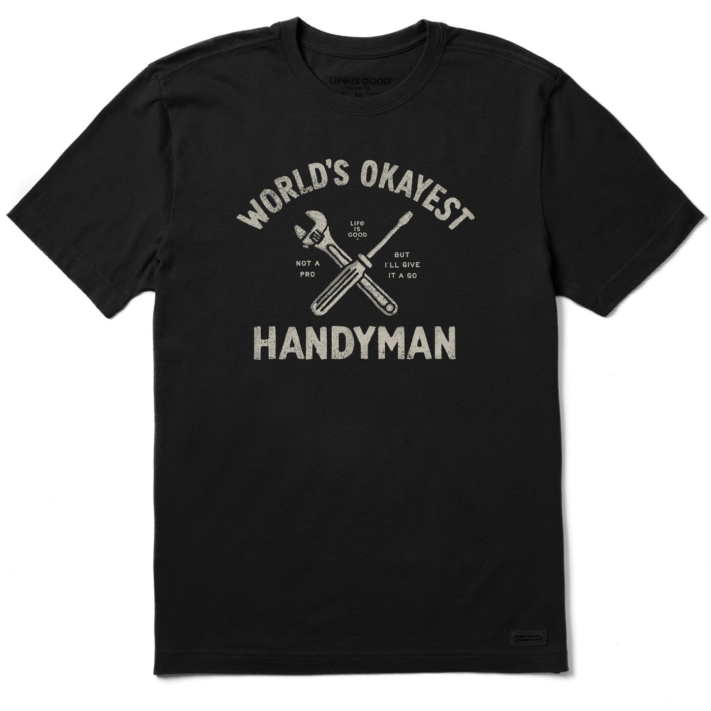 Men's Word's Okayest Handyman Short Sleeve Crusher Tee