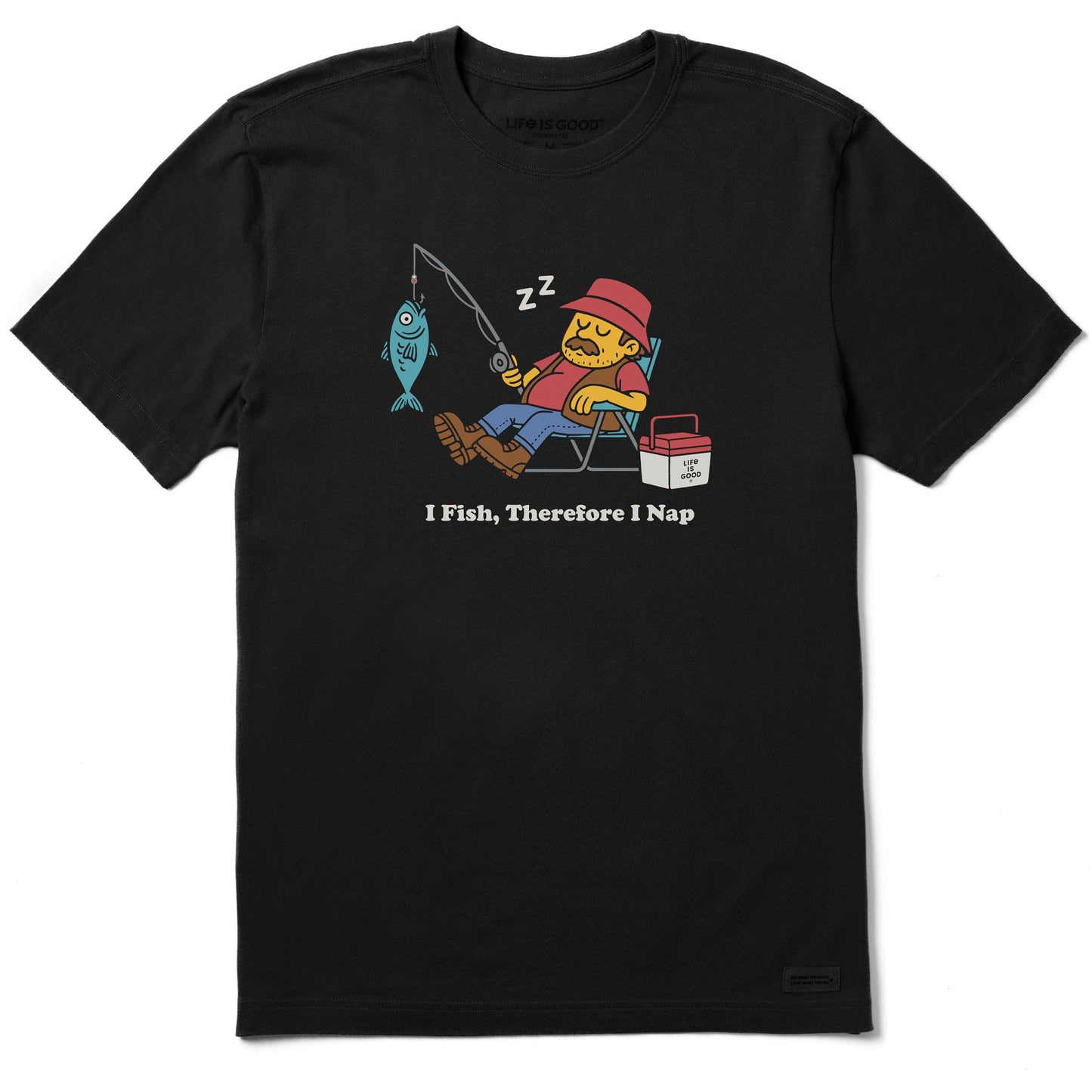 Men's I Fish, Therefore I Nap Short Sleeve Crusher Tee