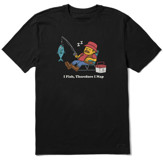 Men's I Fish, Therefore I Nap Short Sleeve Crusher Tee