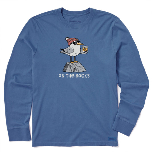 Men's On the Rocks Seagull Long Sleeve Crusher Tee