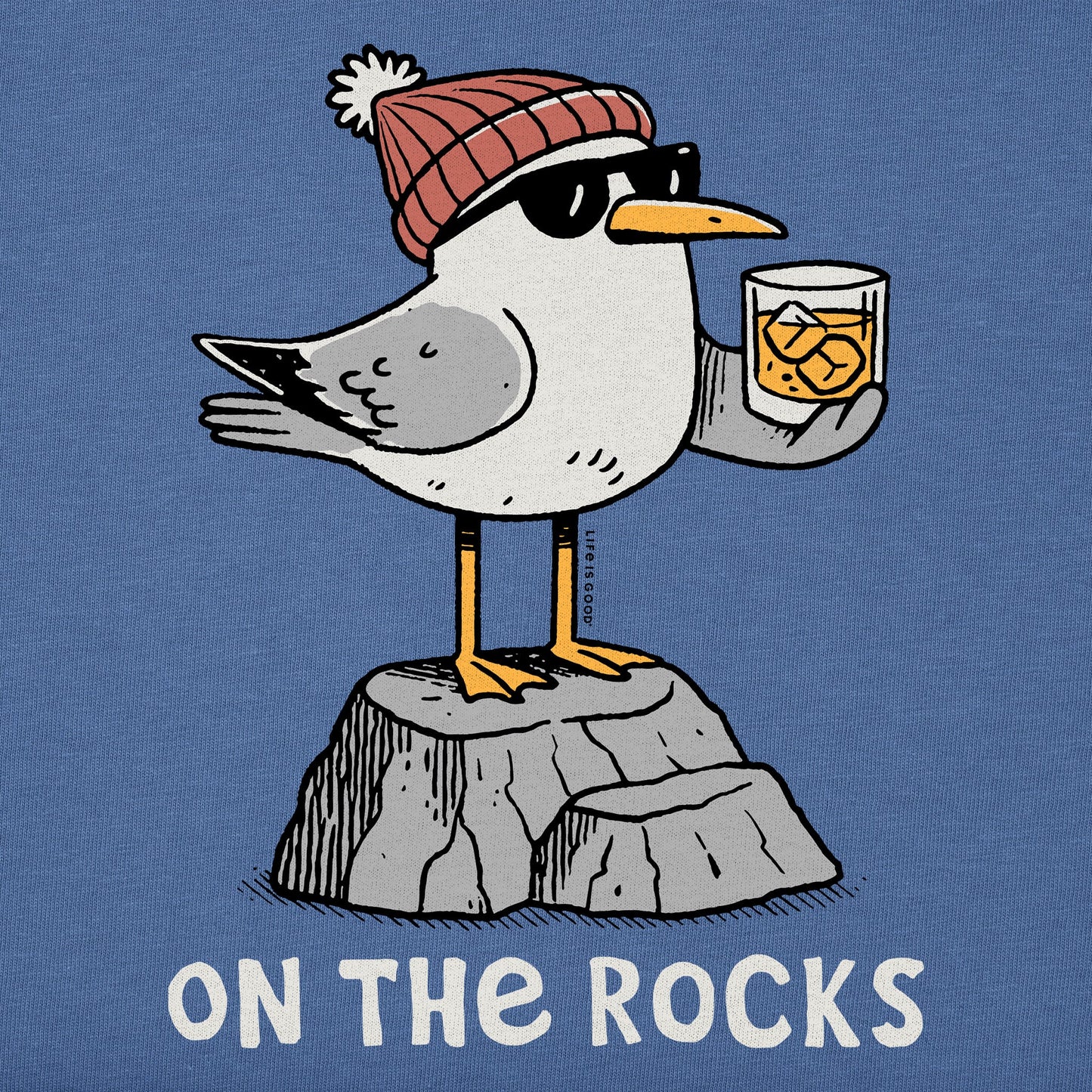 Men's On the Rocks Seagull Long Sleeve Crusher Tee