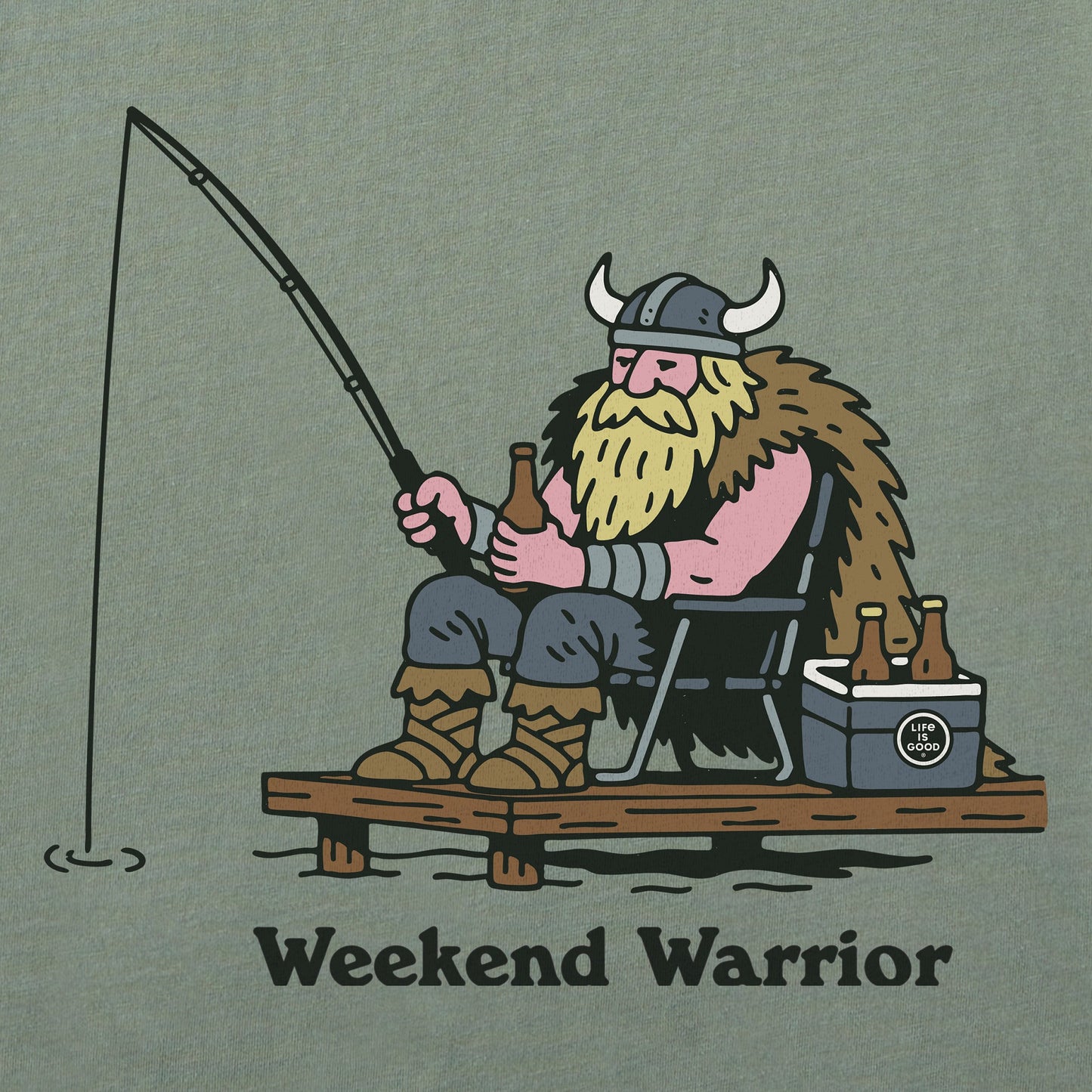 Men's Weekend Warrior Fishing Long Sleeve Crusher Tee