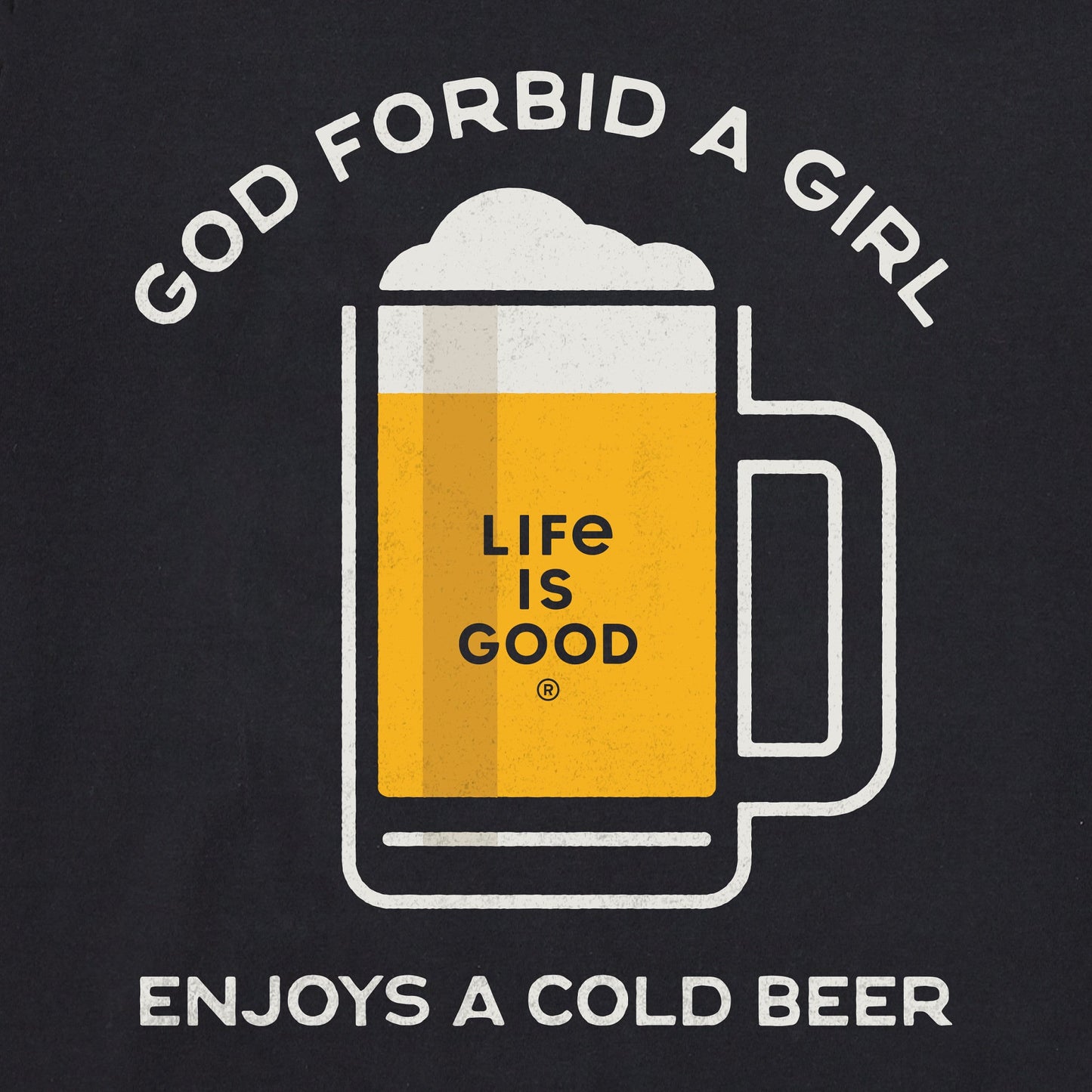 Women's God Forbid a Girl Enjoy a Cold Beer Long Sleeve Crusher Tee
