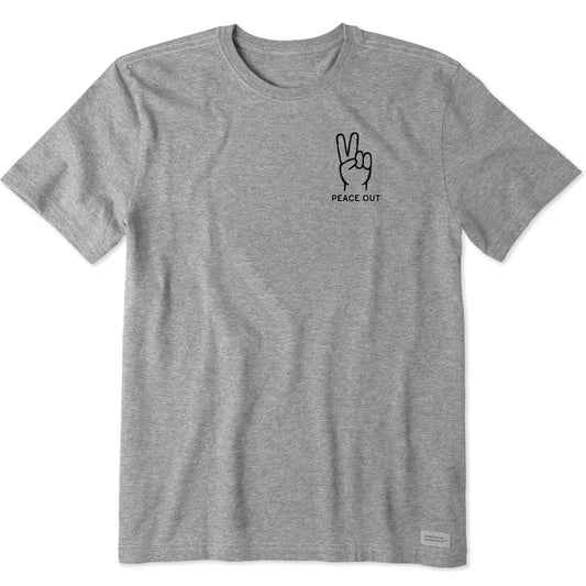 Men's Peace Out Hand Short Sleeve Crusher Tee