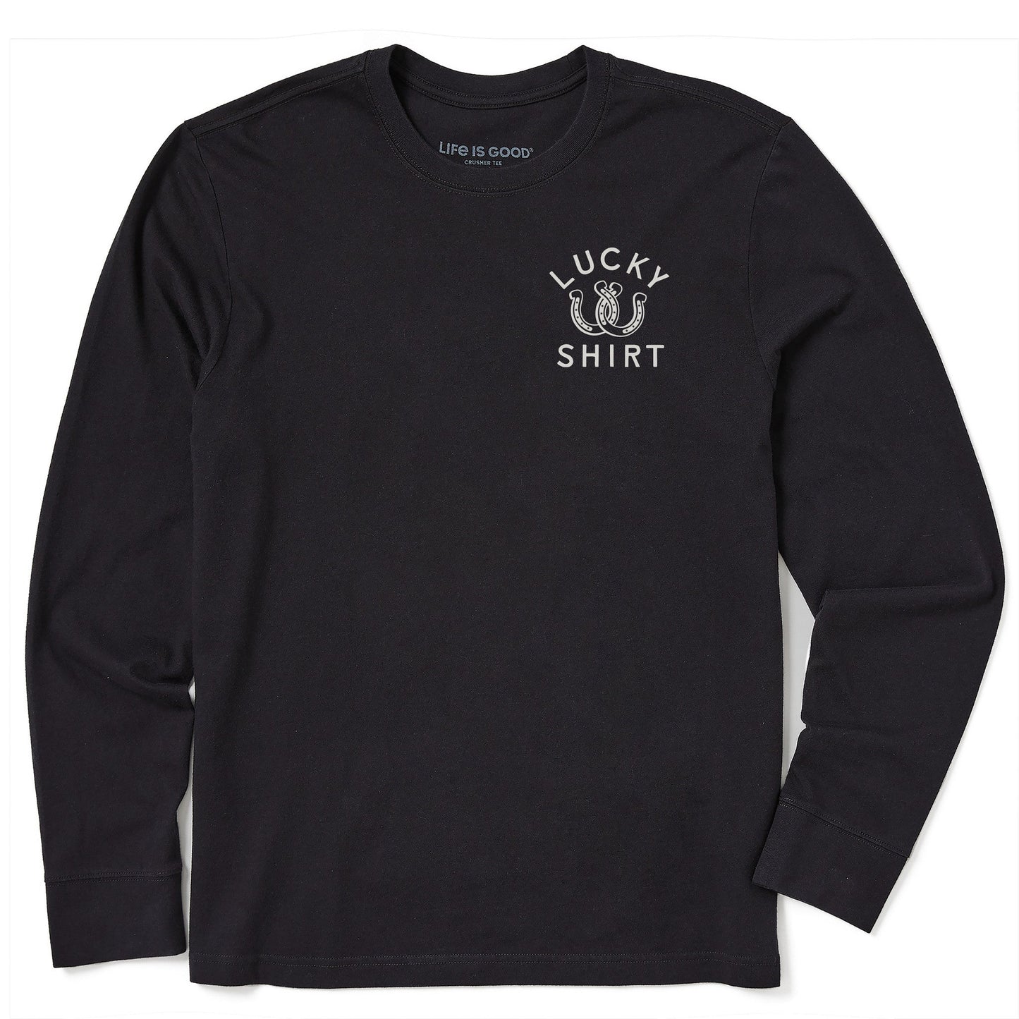 Men's Lucky Horseshoe Shirt Long Sleeve Crusher Tee