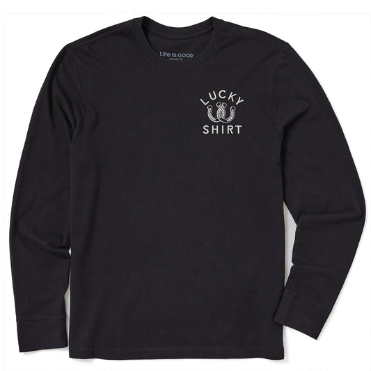 Men's Lucky Horseshoe Shirt Long Sleeve Crusher Tee
