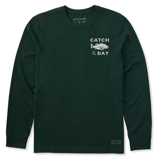 Men's Catch of the Day Fish Long Sleeve Crusher Tee