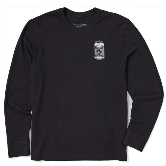 Men's Beer Me Can Long Sleeve Crusher Tee