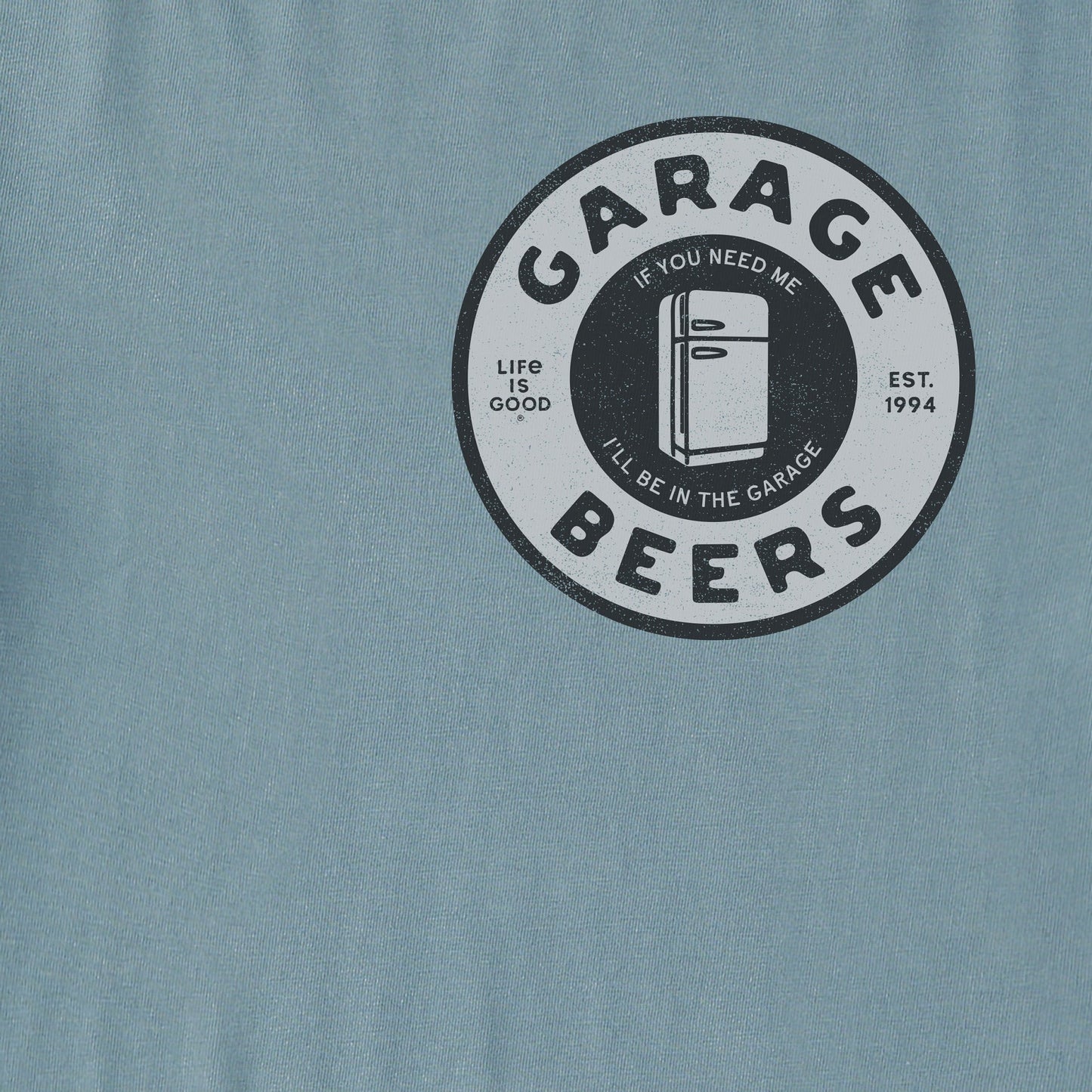 Men's Garage Beers Stamp Long Sleeve Crusher Tee