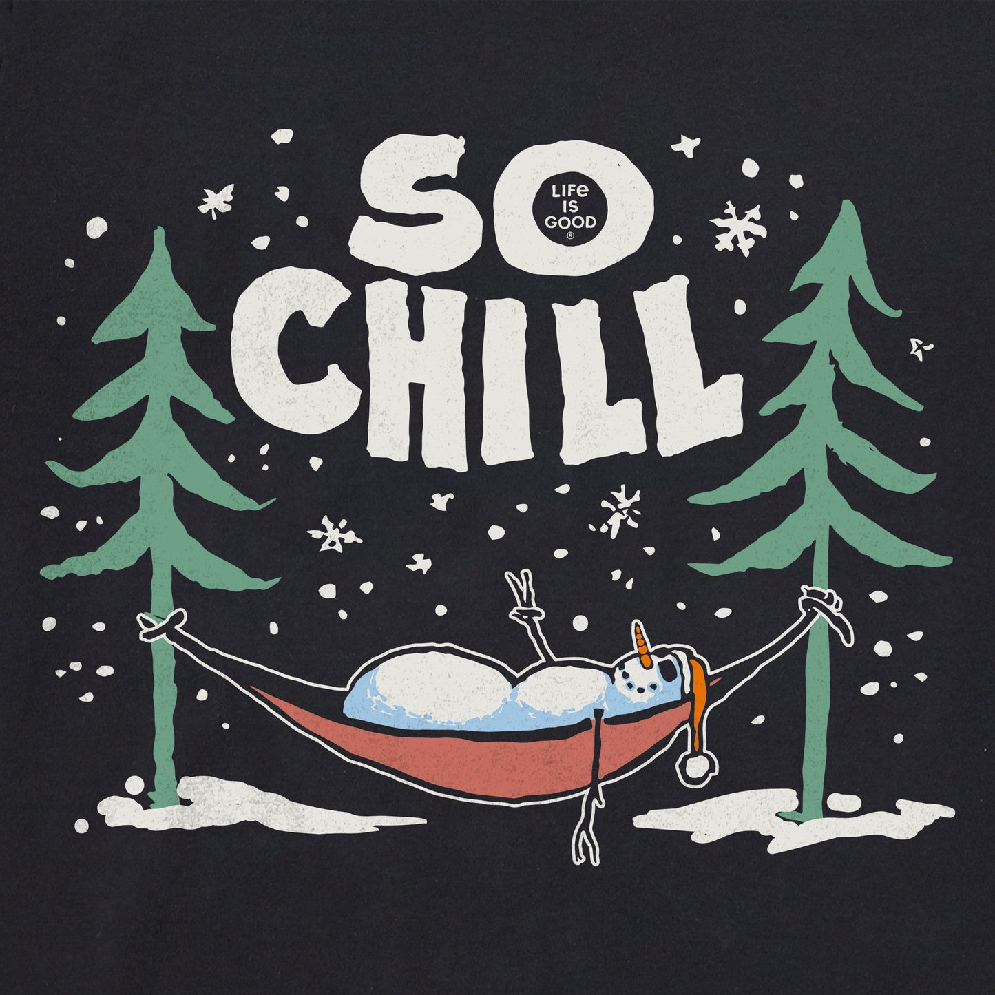 Men's So Chill Snowman Long Sleeve Crusher Tee