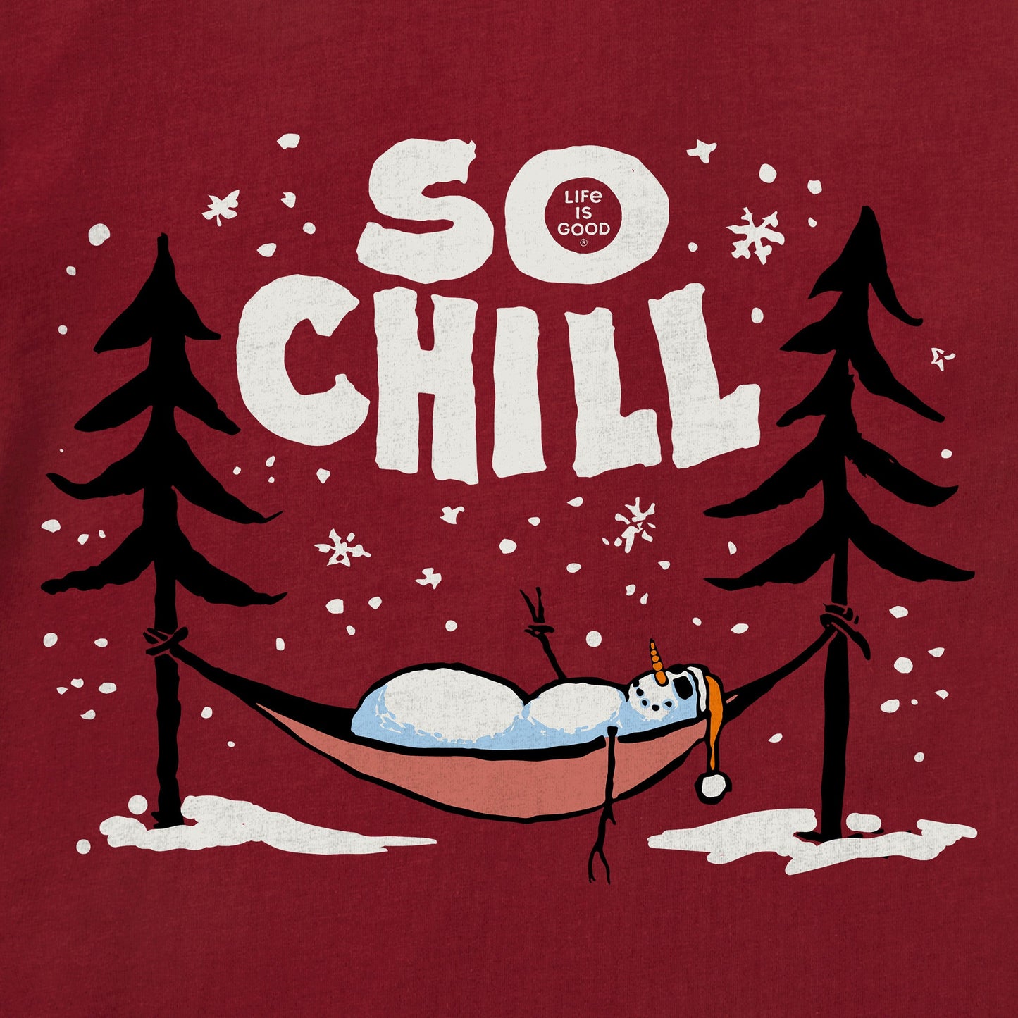 Men's So Chill Snowman Long Sleeve Crusher Tee