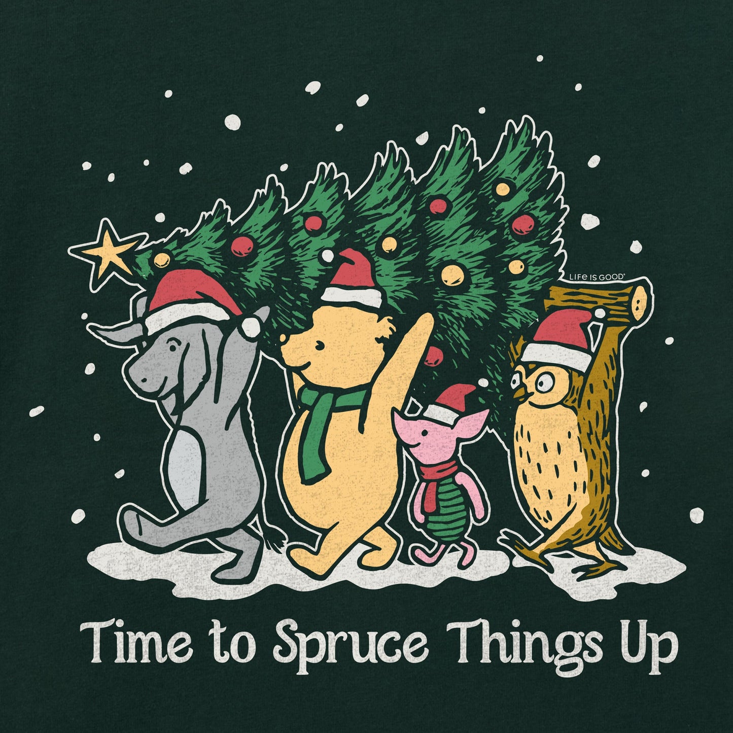 Women's Time to Spruce Things Up Winnie Long Sleeve Crusher Tee