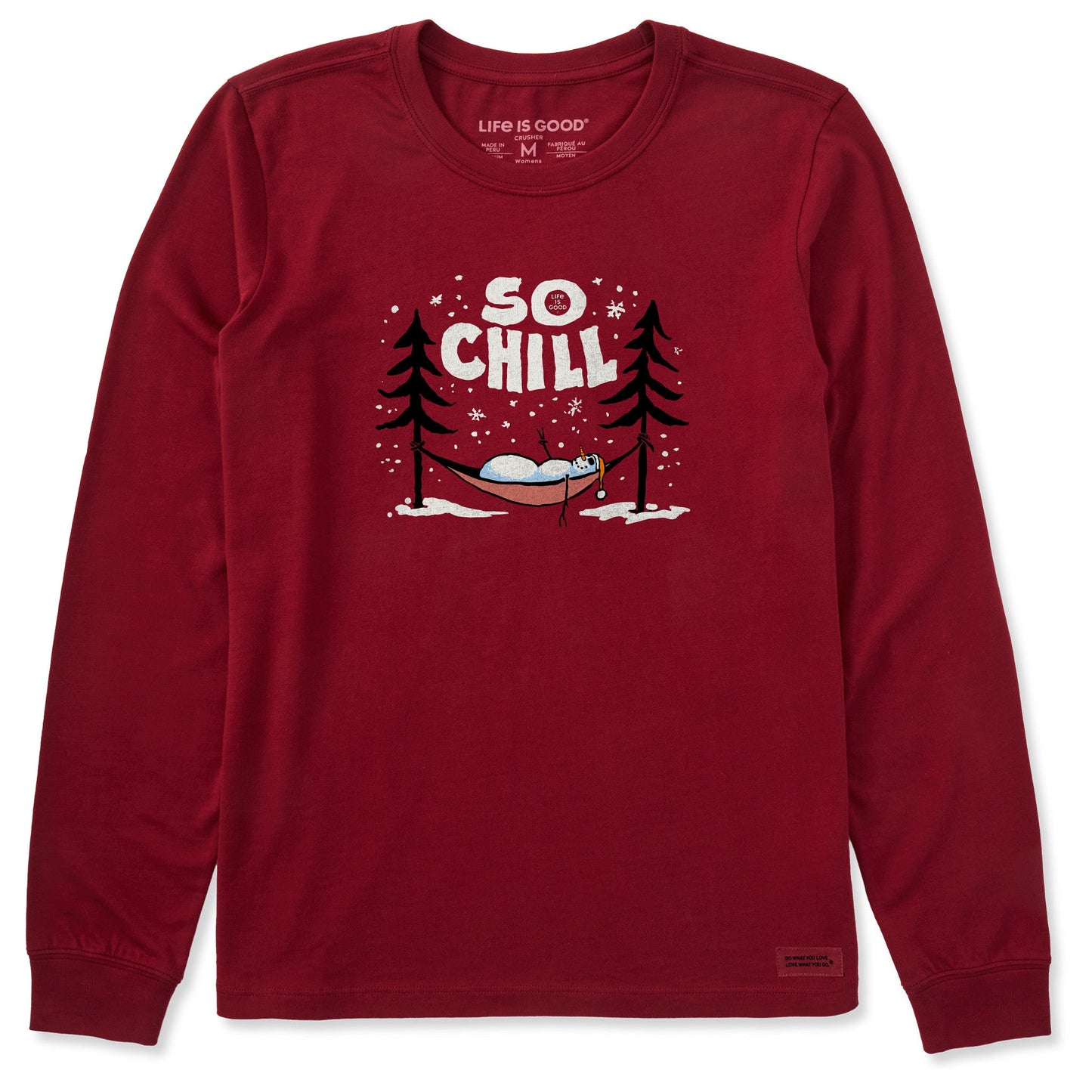 Women's So Chill Snowman Long Sleeve Crusher Tee