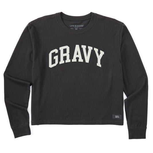 Women's Gravy Athletic Arch Long Sleeve Crusher Boxy Tee