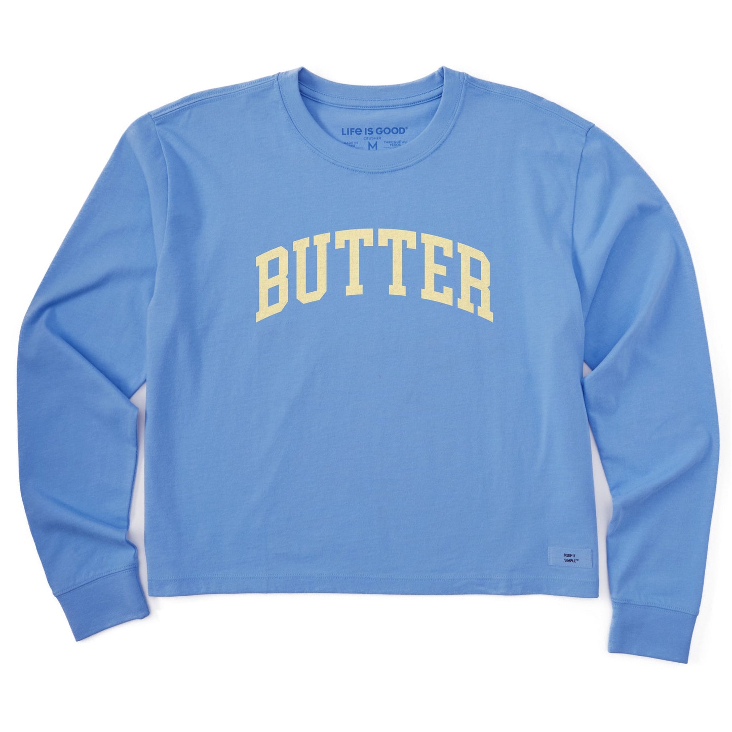 Women's Butter Athletic Arch Long Sleeve Crusher Boxy Tee