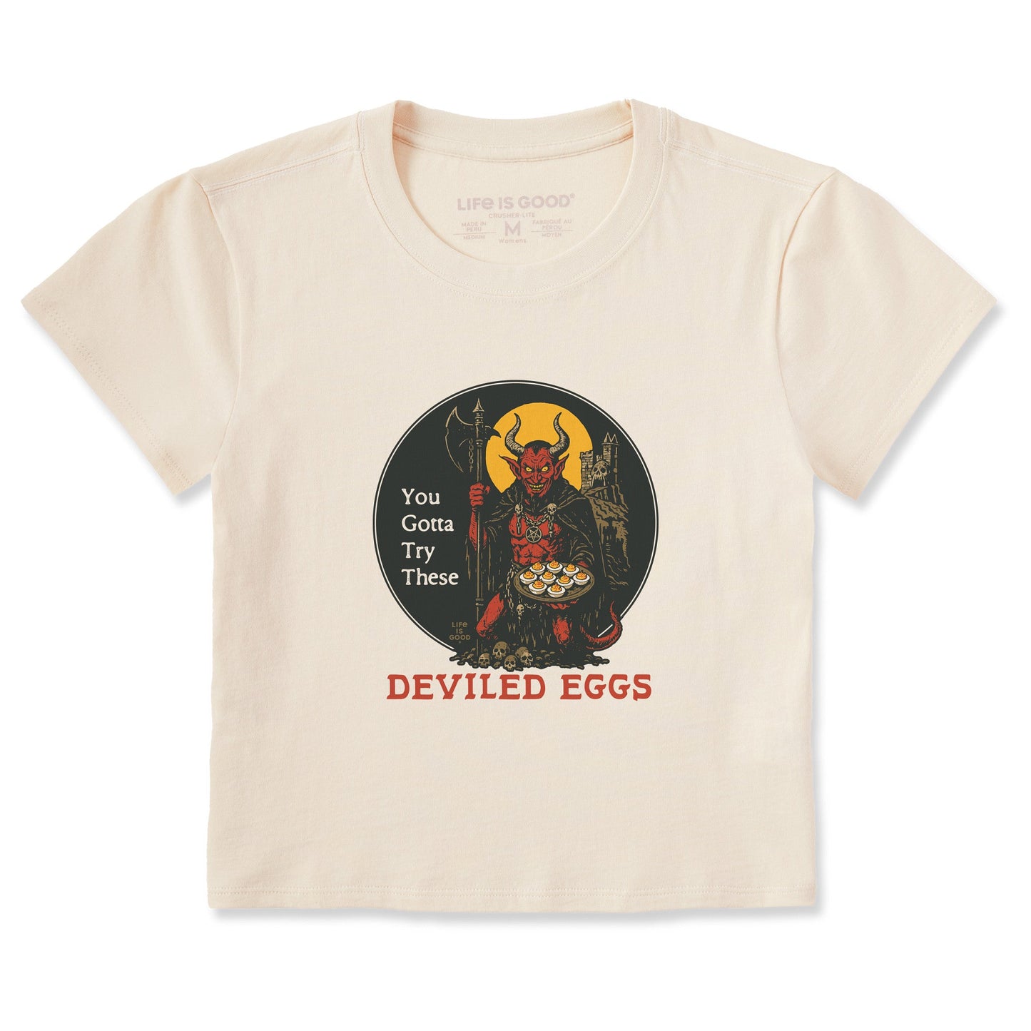 Women's Try These Deviled Eggs Crusher-LITE Shrunken Tee