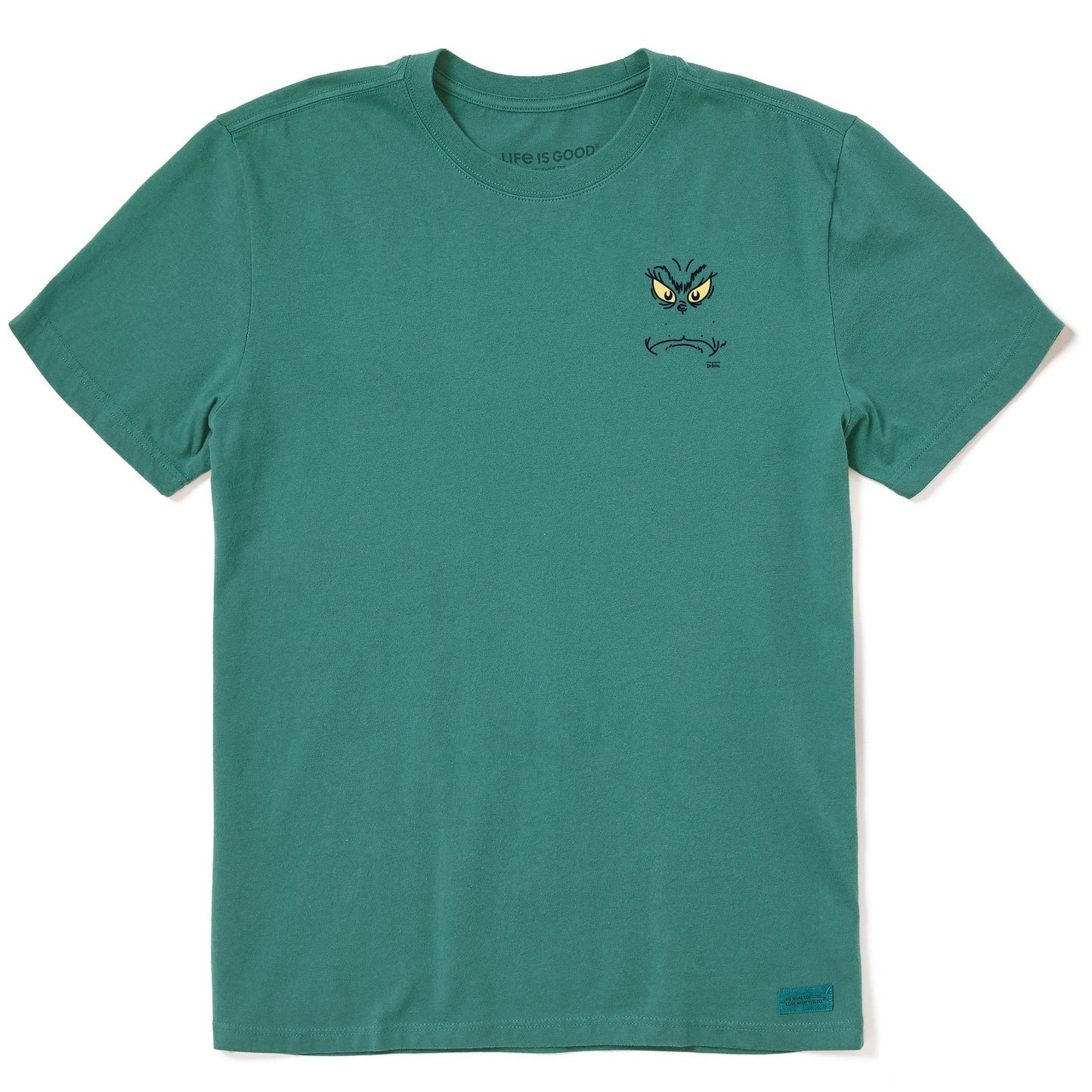 Men's Grinchy Face Mini Short Sleeve Crusher Tee