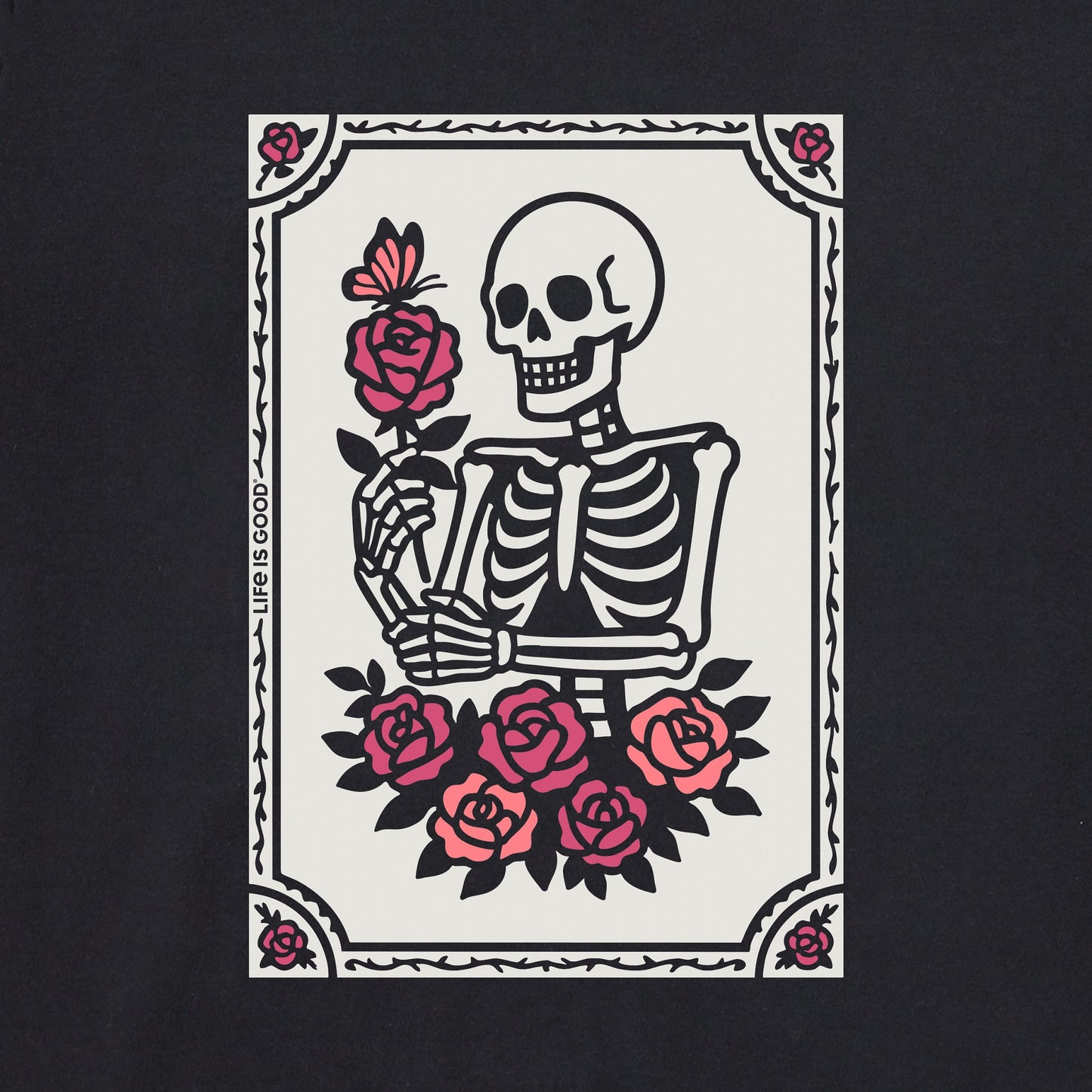 Men's Skeleton Portrait Short Sleeve Crusher Tee