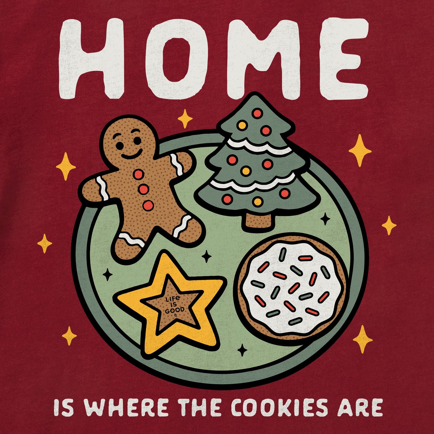 Kids Home is Where the Cookies Are Long Sleeve Crusher Tee