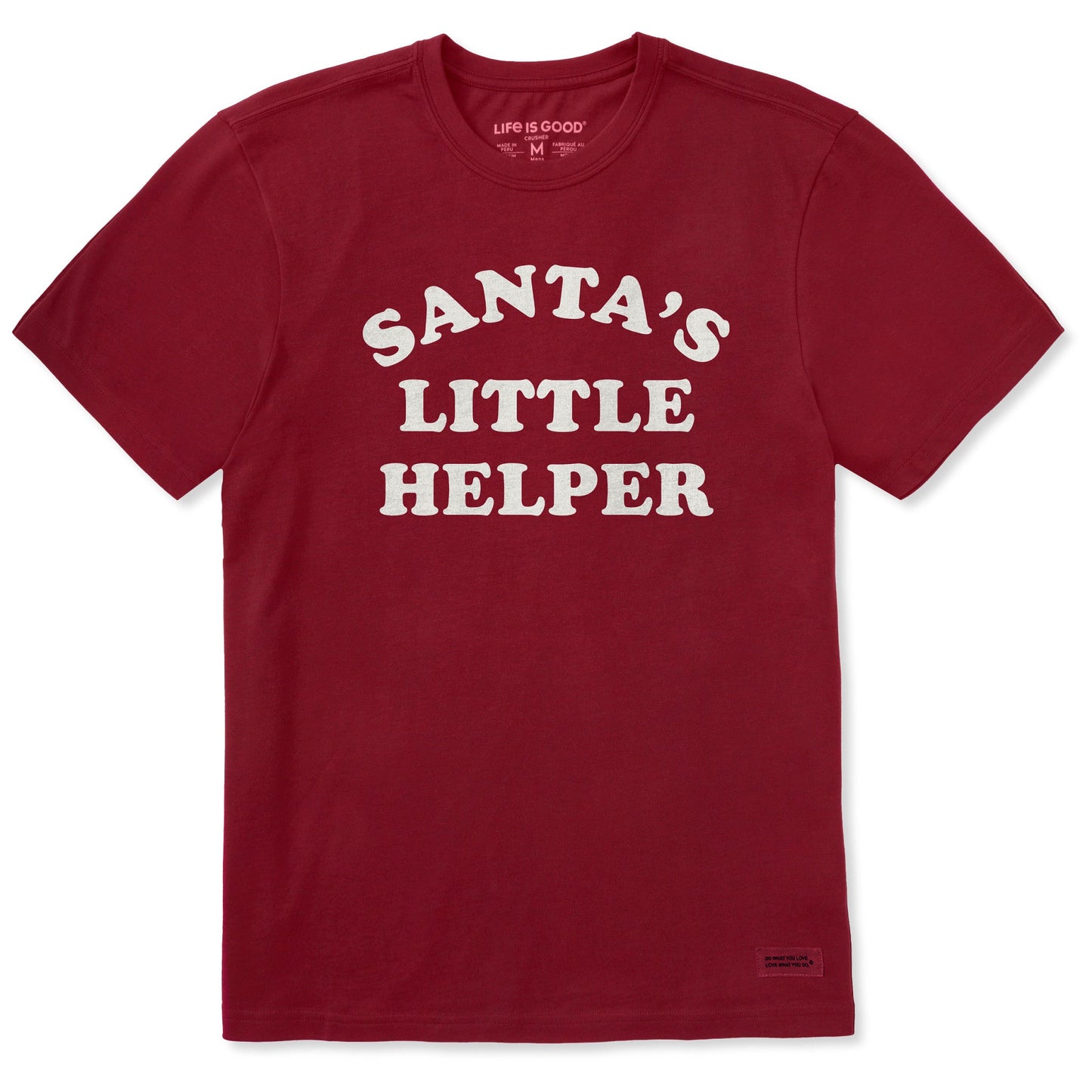 Men's Santa's Little Helper Arch Short Sleeve Crusher Tee