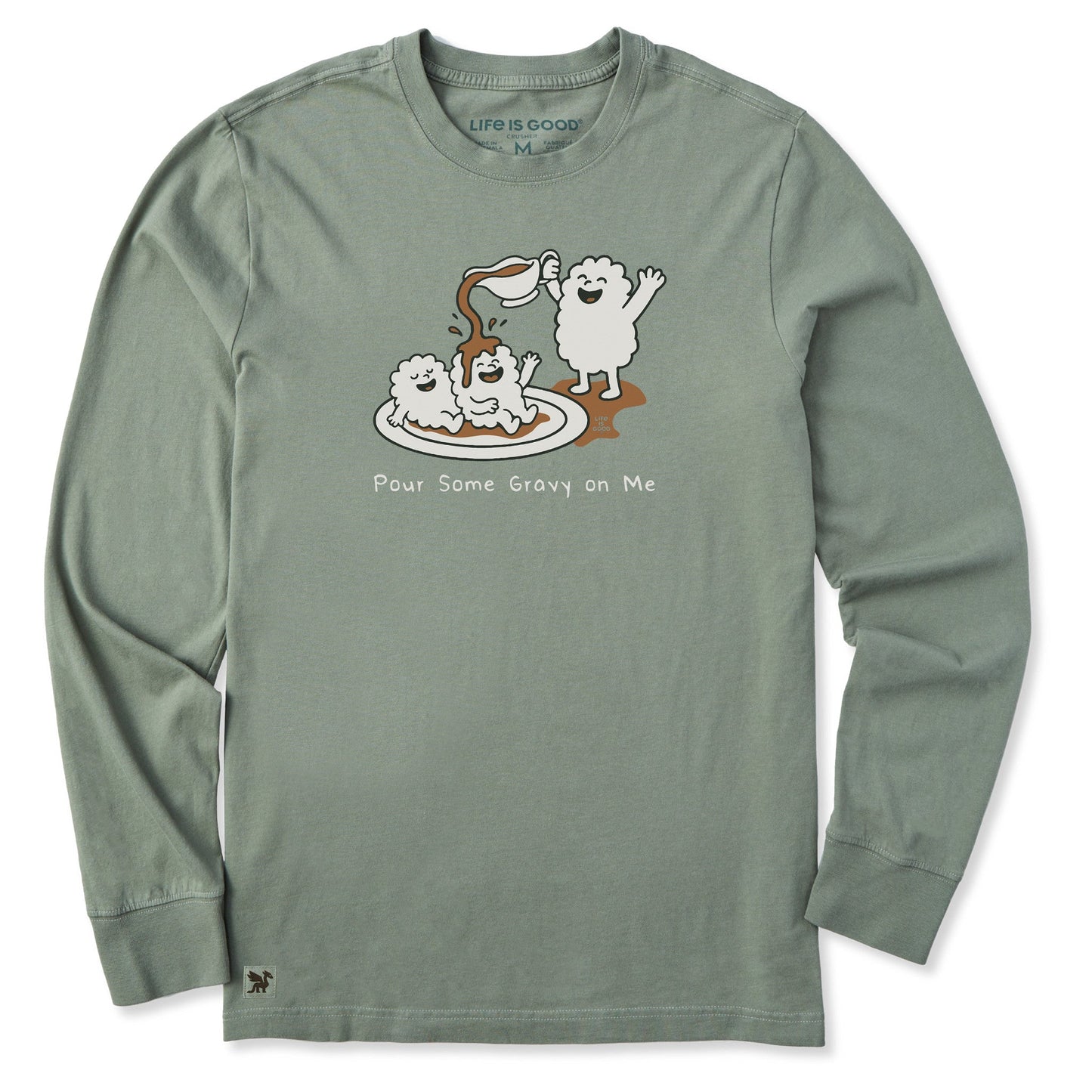 Men's Pour Some Gravy On Me Long Sleeve Crusher Tee